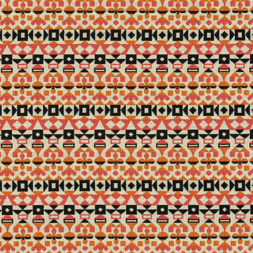 Cl.Pillow Mah.Arabesque, pink orange