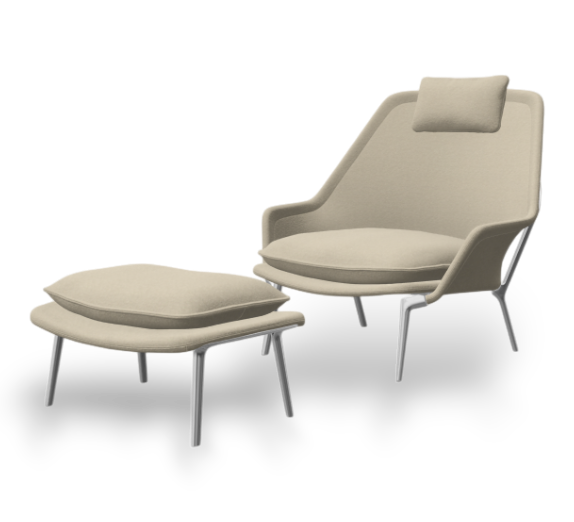 SLO Slow Chair and Ottoman (fabric)