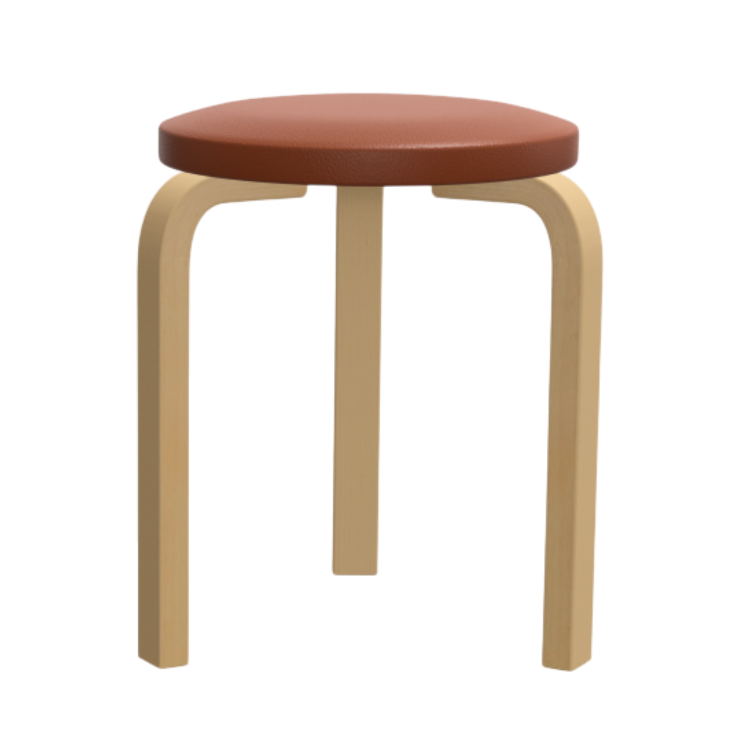 E60 Stool birch/black lin 17 3/8", unas.