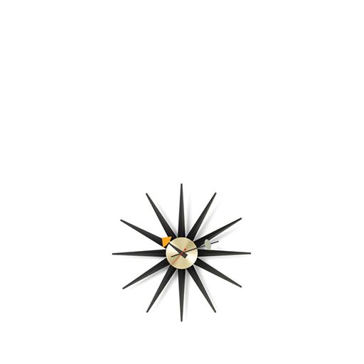 The picture of product Sunburst Clock schwarz/Messing m.S.Z.