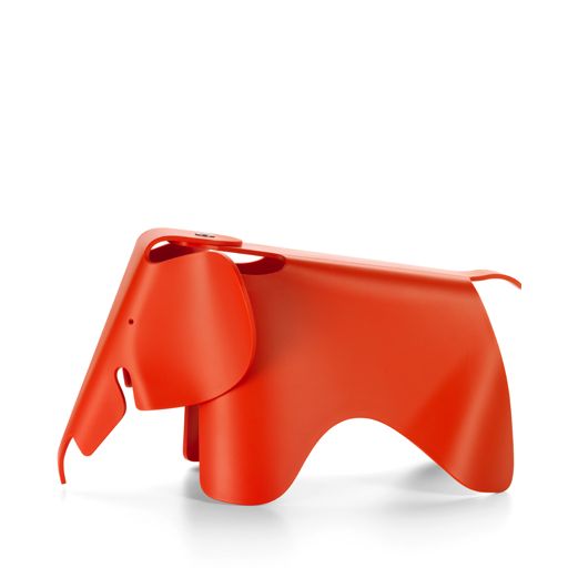 The picture of product EEL Eames Elephant (Plastic), poppy red