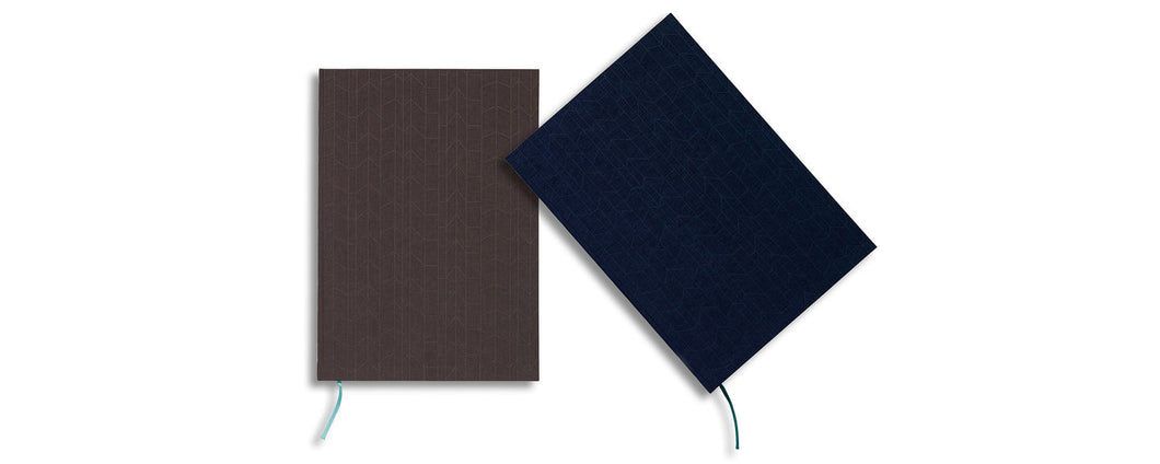 Notebook Hardcover A4 - Graph navy blue/petrol