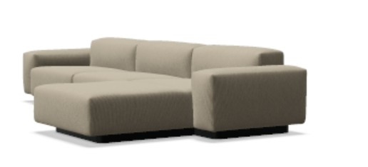 Soft Modular Sofa Dreisitzer Chaise Longue rechts