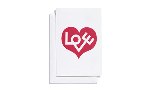 Cartes de voeux petit - Love Heart, rouge